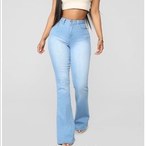 Fashion nova Jodie High Waisted Flare Jeans.
